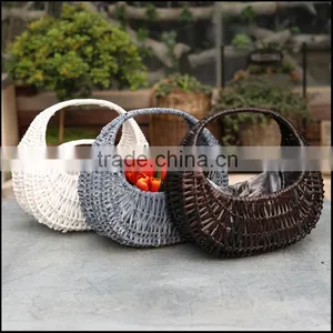 Grey S/2 Wicker Basket Set thumbnail-4