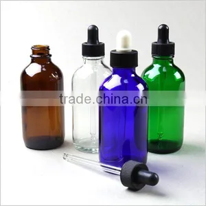 Clear Transparent Glass Boston Round Dropper Bottles thumbnail-3