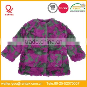 Girls Casual Fake Fur Jackets RKJ005 thumbnail-1