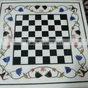 Marble Inlay Chess Table Manufacture thumbnail-1