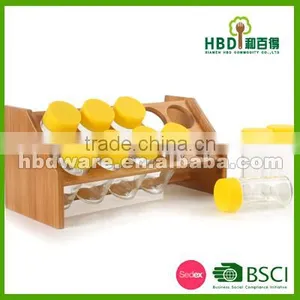 Spice Jar With Bamboo Rack Wholesale thumbnail-4