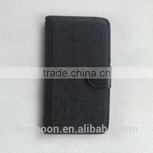 Black Canvas Leather Diary Universal Phone Case thumbnail-2