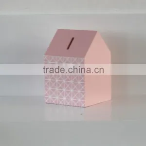 Pink Wooden Piggy Bank thumbnail-2