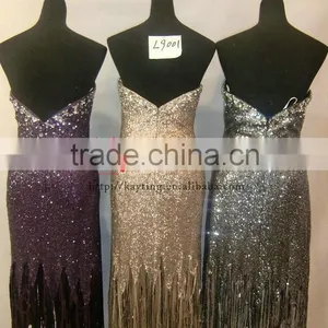 Off Shoulder Sexy Back Open Heavy Sequins Beaded Short Celebrity Dress 2014 thumbnail-5