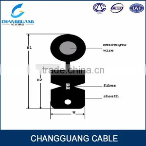 China Cable Manufacturer Changguang Armored Fiber Optic Cable Ftth FRP G652d Self Supporting Bow Type Drop Cable thumbnail-4