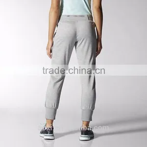 Hot Sale Polyester French Terry Zipper Pockets Sportswear Fitness Women Running Pants thumbnail-4