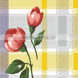 2015 Newest Printed Floral Design Pvc Pool Table Cloth With Lace/waved/straight Edge thumbnail-1