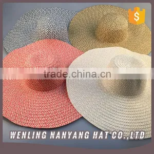 Best Selling Custom Logo Brand Fashionable Floppy Trilby Woman Beach Paper Sombrero Straw Hattraw Hat thumbnail-1