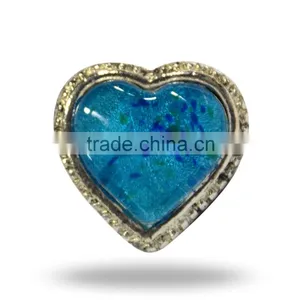 Metal & Glass Heart Knob (Dark Blue) thumbnail-3