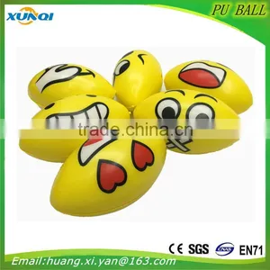 High Quality Children Toy Soft Anti Stress Ball,olive Face PU Foam Ball thumbnail-2