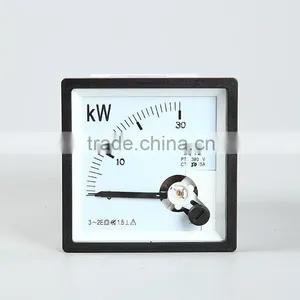 SQ72-W 50KW 72*72 Pointer Type Three-phase Active Power PT380V CT75/5A Wattmeter thumbnail-1