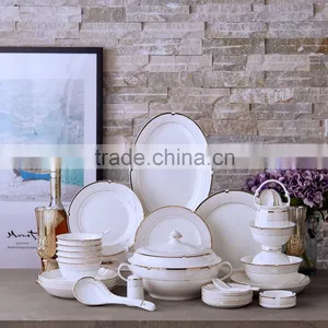 86 PCS Square/round Royal Bone China Dinnerware thumbnail-2