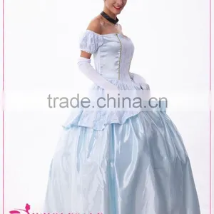 2015 New Hot High Quality Hallloween Princess Deluxe Off-Shoulder Adult Cinderella Costume thumbnail-4
