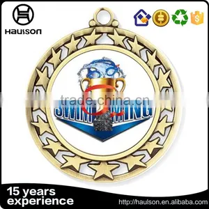 Wholesale Custom 3d Hollow Out Embossed Casting Pad Printing Iron Brass Zinc Alloy Imitation Gold Plated Swimming Sport Medal thumbnail-1