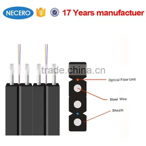 4 Core G657A LSZH FTTH Flat Drop Fiber Optic Cable thumbnail-1
