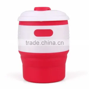 BPA Free FDA Approved Collapsible Silicone Coffee Cup thumbnail-1
