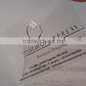 Ultra Thin Transparent Clear Business Cards With Hot Foil Stamping thumbnail-1