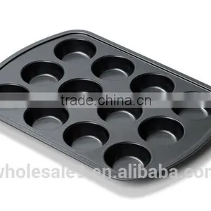 Hot Sale 12 Cups Non-stick Carbon Steel Muffin Baking Tray thumbnail-2