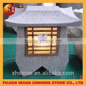 Lantern Light Medium Handcarved Nature Stone Fence Lantern thumbnail-1