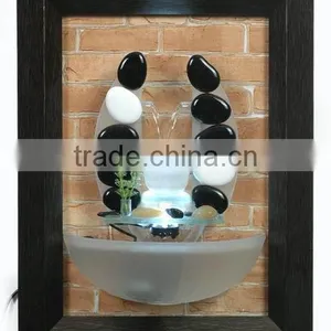 Wall-mounted Water Fountain With Led Light for Home Decoration thumbnail-4