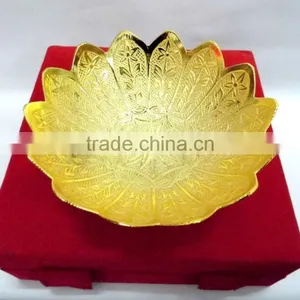 Return Gift, New Design Corporate Gift Item Home Decoration Brass Gold Plated Tray thumbnail-3