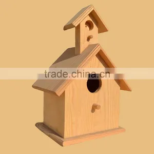 Small Wooden Bird House Outdoor Decorative Bird Nest thumbnail-1