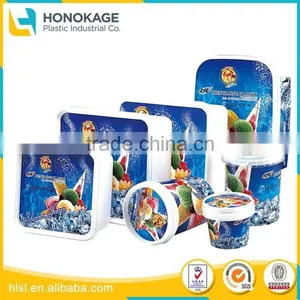 2000ML Food Grade Plastic Square Ice Cream Container,IML Ice Cream Box thumbnail-5
