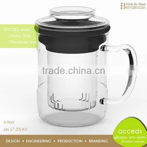 Foodgrade Newest Design Glass Microwavable New Fashion Teapot thumbnail-4