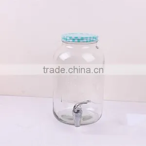 High Quality Clear Glass Beverage Dispenser With Tap thumbnail-5