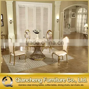 Popular Modern Round Marble Top Wedding Table With Steel Legs thumbnail-1