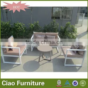 Outdoor Furniture With Cushion Aluminum Powder Coated Garden Sofa Set thumbnail-1