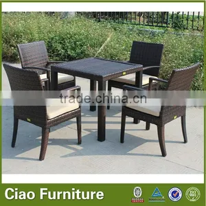 Modern Wicker Furniture Cheap Dining Room Chairs Set of 4 thumbnail-1