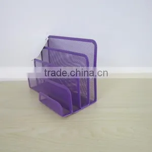 2016 Mesh Metal Wire Desk Top Paper Organizer File Folder Holder Office File Rack Office File Rack thumbnail-3