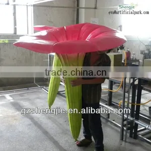 China Wholesale Manufacturer Make PU Fake Fairy Tale World Decorative Artificial Huge Pink Petunia Flower for Decoration thumbnail-1