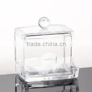 Clear Acrylic Cotton Ball and Swab Holder Case/ Cotton Ball Container thumbnail-5