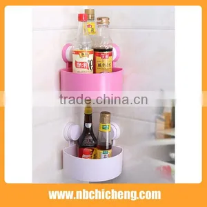 Colors Plastic Bath Corner Rack Wall Mounted Storage Corner Holder thumbnail-2
