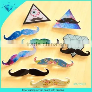 Laser Cutting Acrylic Beard With Printing thumbnail-1