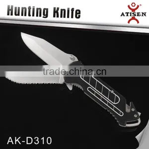 Unique Design Folding Hunting Knife 2 Blade With Aluminium Oxide Handle Outdoor EDC Tools thumbnail-1