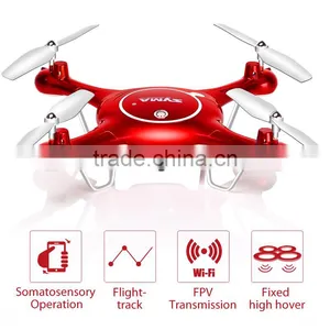 Newest 720P WIFI FPV 2MP HD Camera Helicopter Height Hold One Key Land 2.4G 4CH RC Quadcopter X5UC X5UW Drone SYMA thumbnail-4