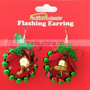 Unique Design Bell Decoration Christmas Favor Electron Power Light Earrings thumbnail-3