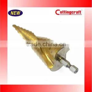 4-32mm Hex Shank TiN HSS Step Drill Bit thumbnail-1