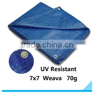 All Purpose Weather Resistant Blue Poly Tarpaulin Tarp thumbnail-1