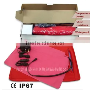 12V 33X44CM Warming Pet Dog Cat Heated Mat With Fleece Cover and Car Cigarette Lighter thumbnail-1