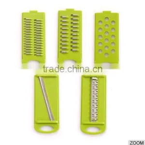 6 in 1 Fruit Multi Vegetable Mandoline Slicer 6 Adjustable Stainless Steel Blades Kitchen Grater Cutter thumbnail-5