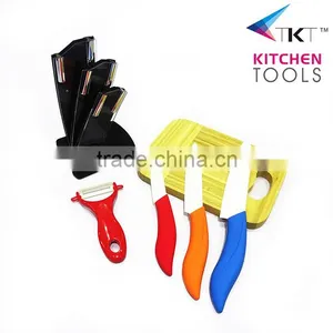 High Quality 4pcs Ceramic Knives Set With Stand thumbnail-1