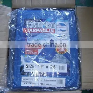 Factory Price PE Tarpaulin Packing Each PC in Polybag With Size Sticker thumbnail-1