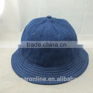 Customize New Design Denim 6 Panel Bucket Hat With 3D Embroidery thumbnail-4