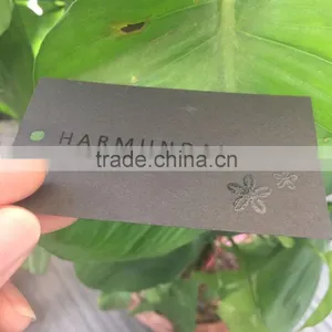 2016 Custom Garments Black Cardboard Paper Spot UV Logo Hang Tags thumbnail-5