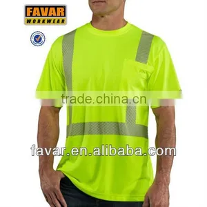 Mens Polyester High Visibility Reflective Class 2 Short Sleeve T-Shirt thumbnail-1