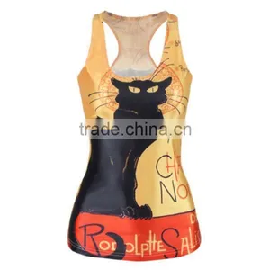 Custom Sublimation Running Shirt Sleeveless for Women thumbnail-1